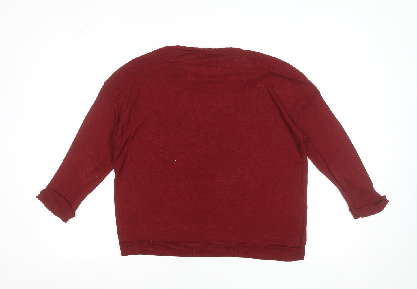 ASOS Women’s Red All Seeing Eye Long Sleeve Jersey T-Shirt Size 10