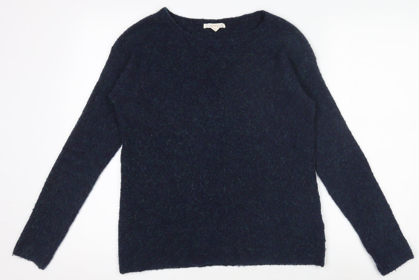 Esprit Women's Navy Wool Blend Long Sleeve Crew Neck Jumper Size S