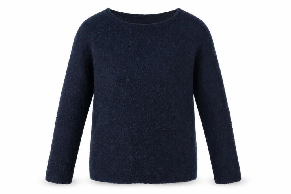 Esprit Women's Navy Wool Blend Long Sleeve Crew Neck Jumper Size S