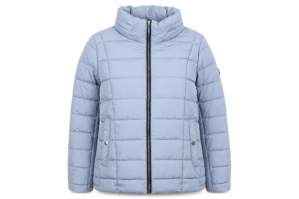 Jessica Simpson Womens Blue Puffer Jacket Size L Quilted Winter Coat