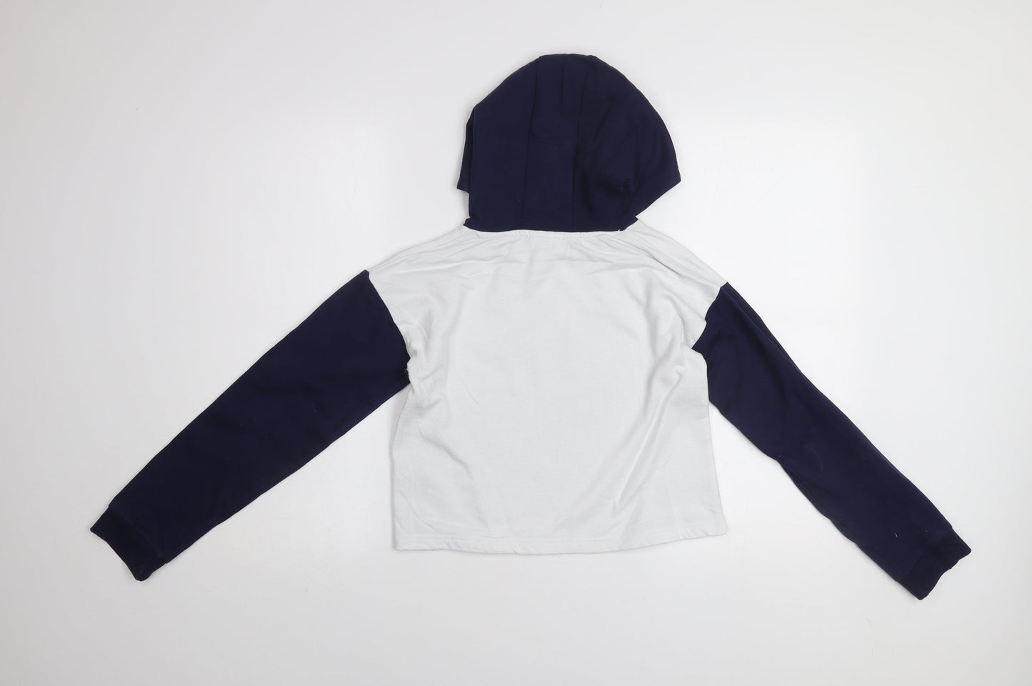 Disney Girls White Stitch Pullover Hoodie 11-12 Years Graphic Print