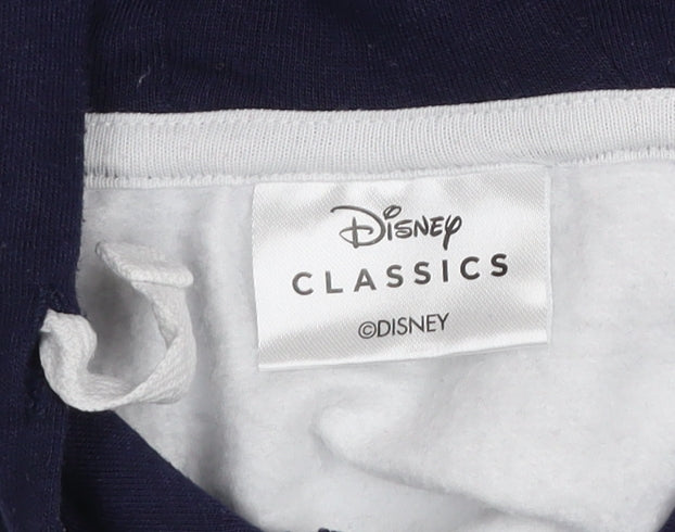 Disney Girls White Stitch Pullover Hoodie 11-12 Years Graphic Print