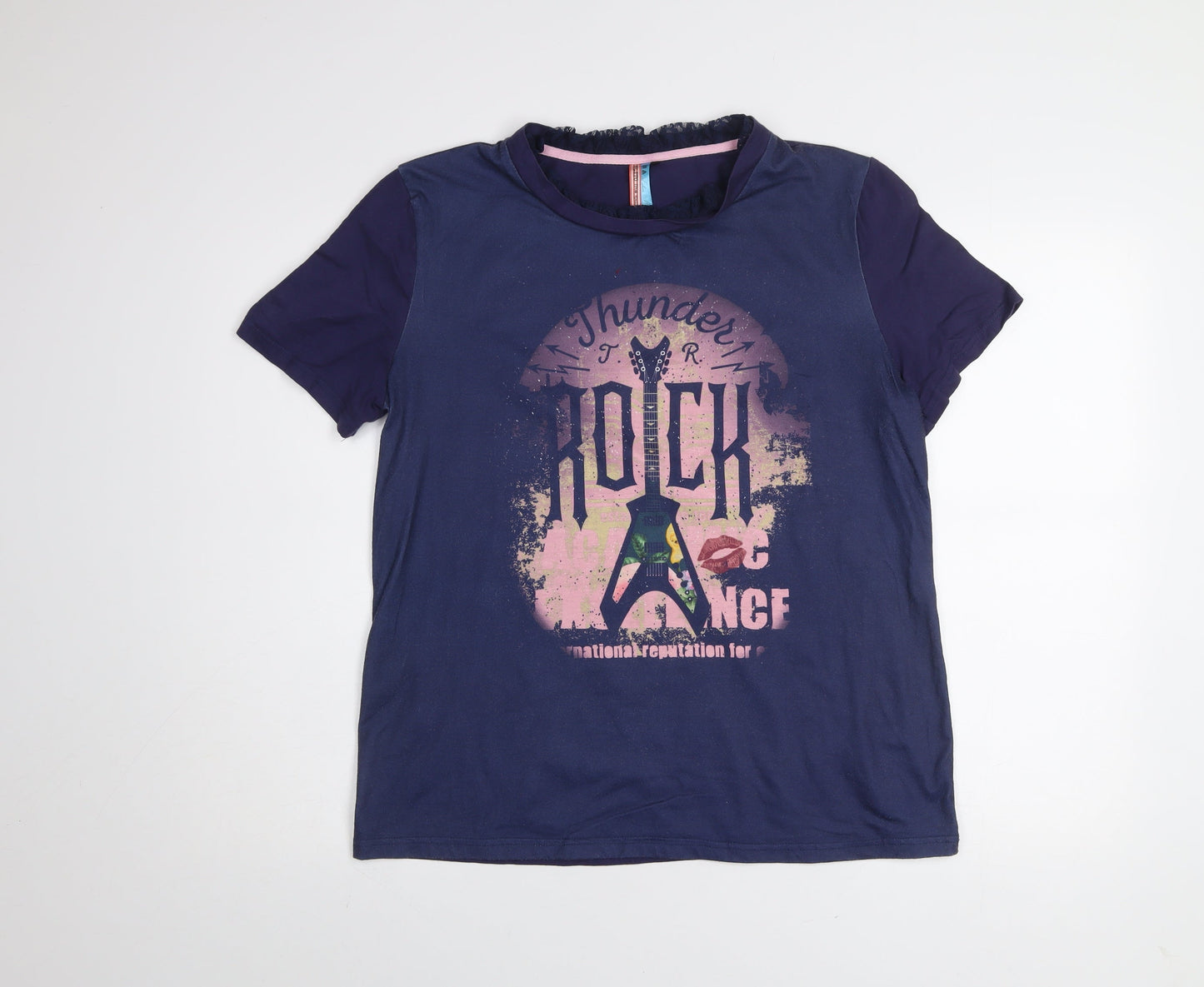 Culito from Spain Women's Blue Rock Graphic T-Shirt Size M