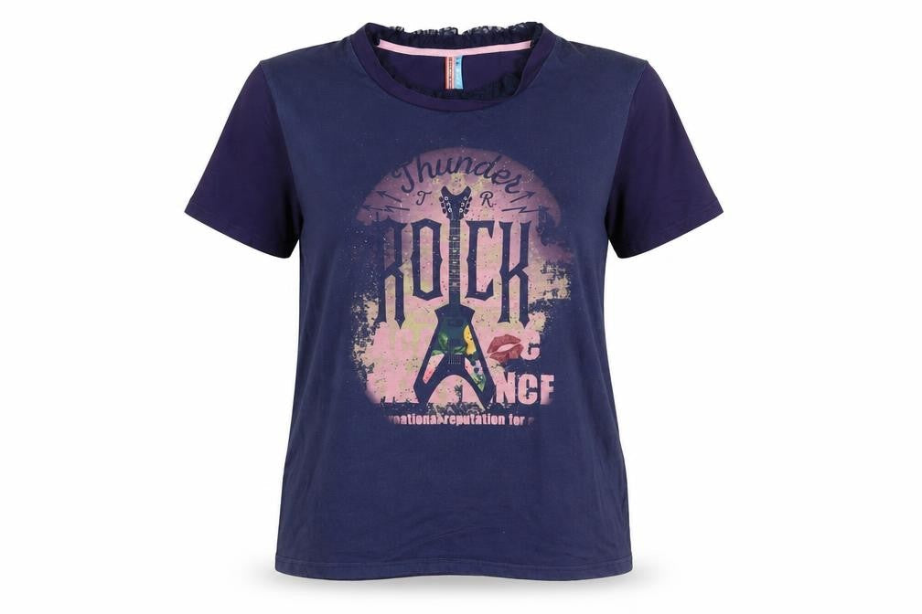 Culito from Spain Women's Blue Rock Graphic T-Shirt Size M