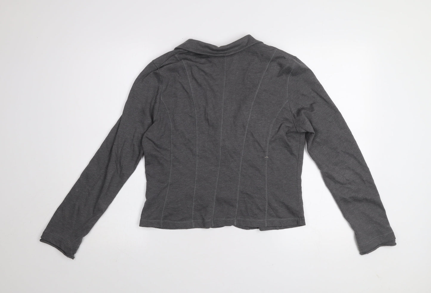 Sandwich Women Grey Cotton Blend Blazer Jacket Size M