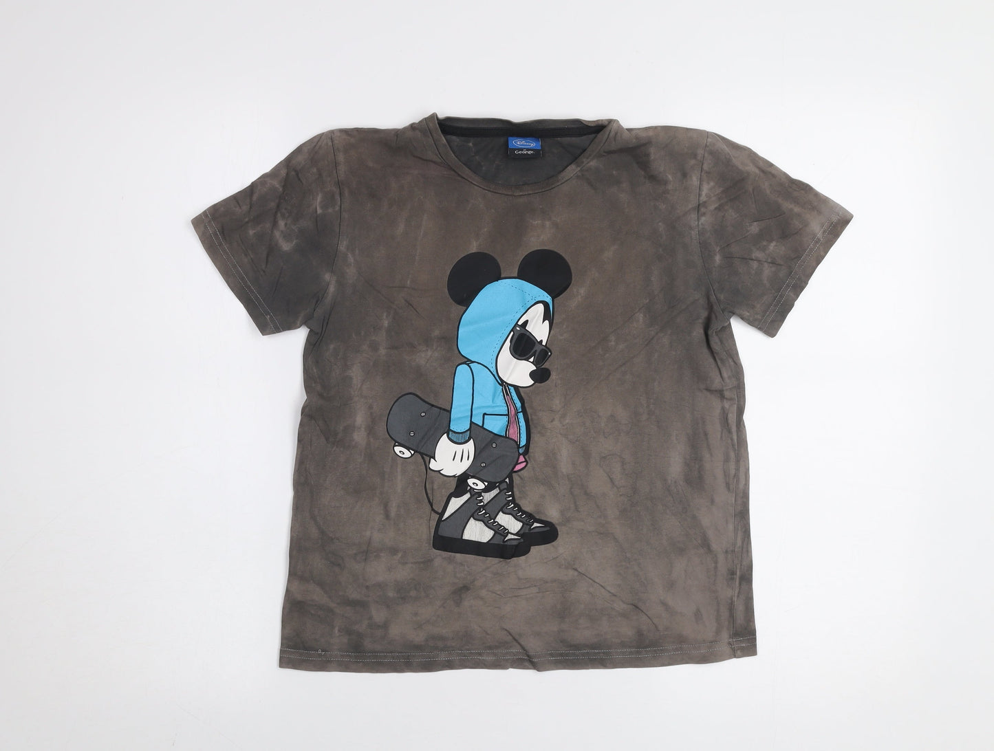 Disney at George Boys Grey 9-10 Years Mickey Mouse T-Shirt
