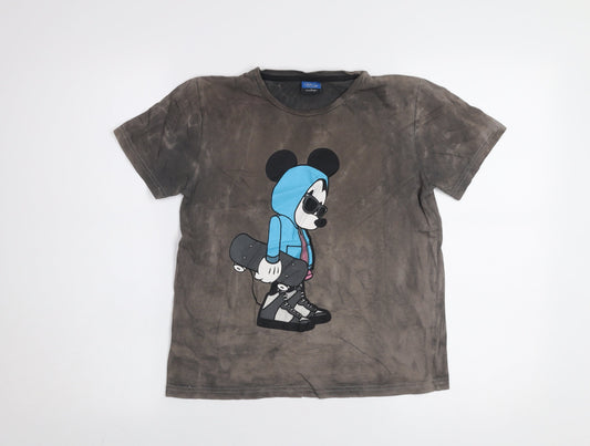 Disney at George Boys Grey 9-10 Years Mickey Mouse T-Shirt