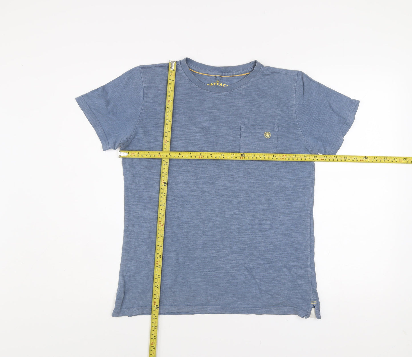 FatFace Boys Blue Cotton Crew Neck Basic T-Shirt 12-13 Years