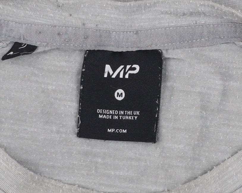 MP Men's Grey Athletic Fit Short Sleeve T-Shirt Size M