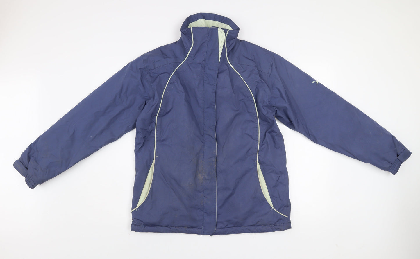 Outdoor Scene Womens Blue M 12-14 Water Resistant Puffer Jacket