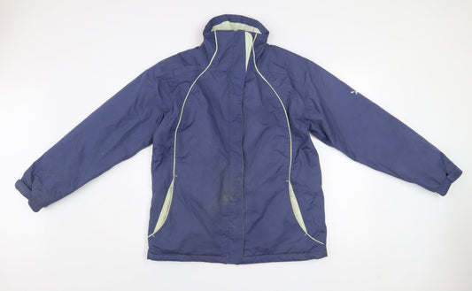 Outdoor Scene Womens Blue M 12-14 Water Resistant Puffer Jacket
