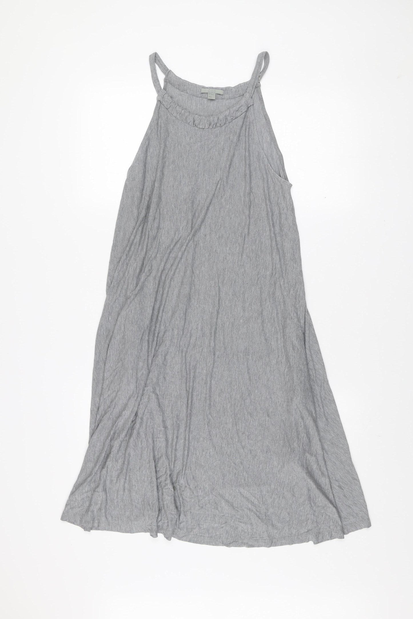 COS Women Grey Lyocell Midi Slip Dress Size 12