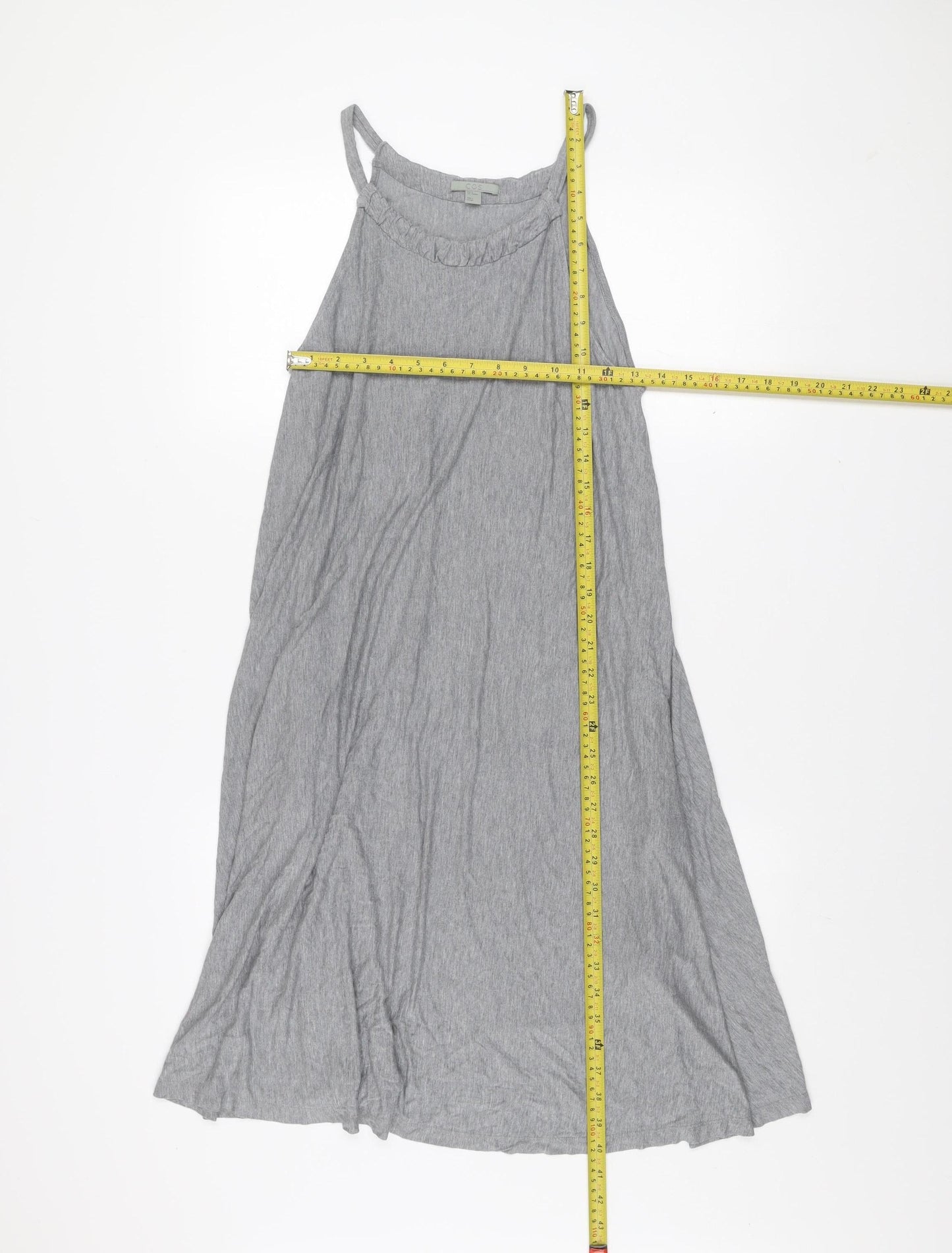 COS Women Grey Lyocell Midi Slip Dress Size 12