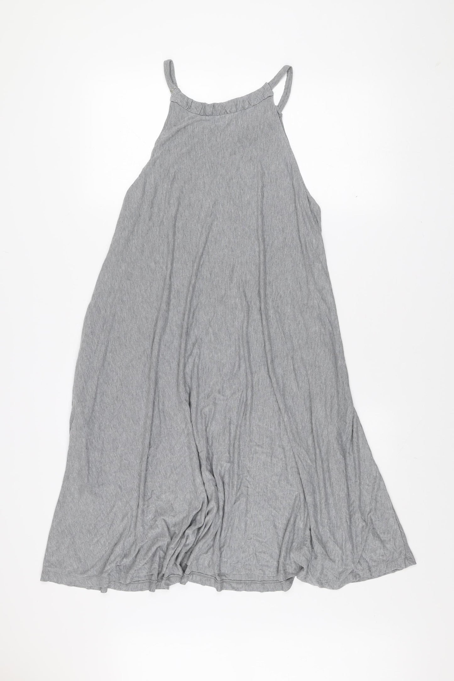COS Women Grey Lyocell Midi Slip Dress Size 12