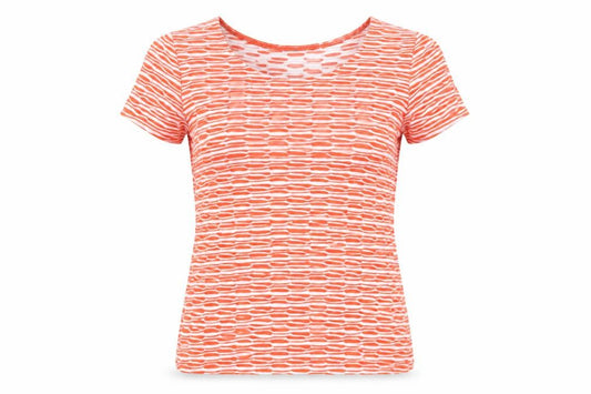 Marks and Spencer Per Una Orange Mix Short Sleeve Stretch T-Shirt Size 12