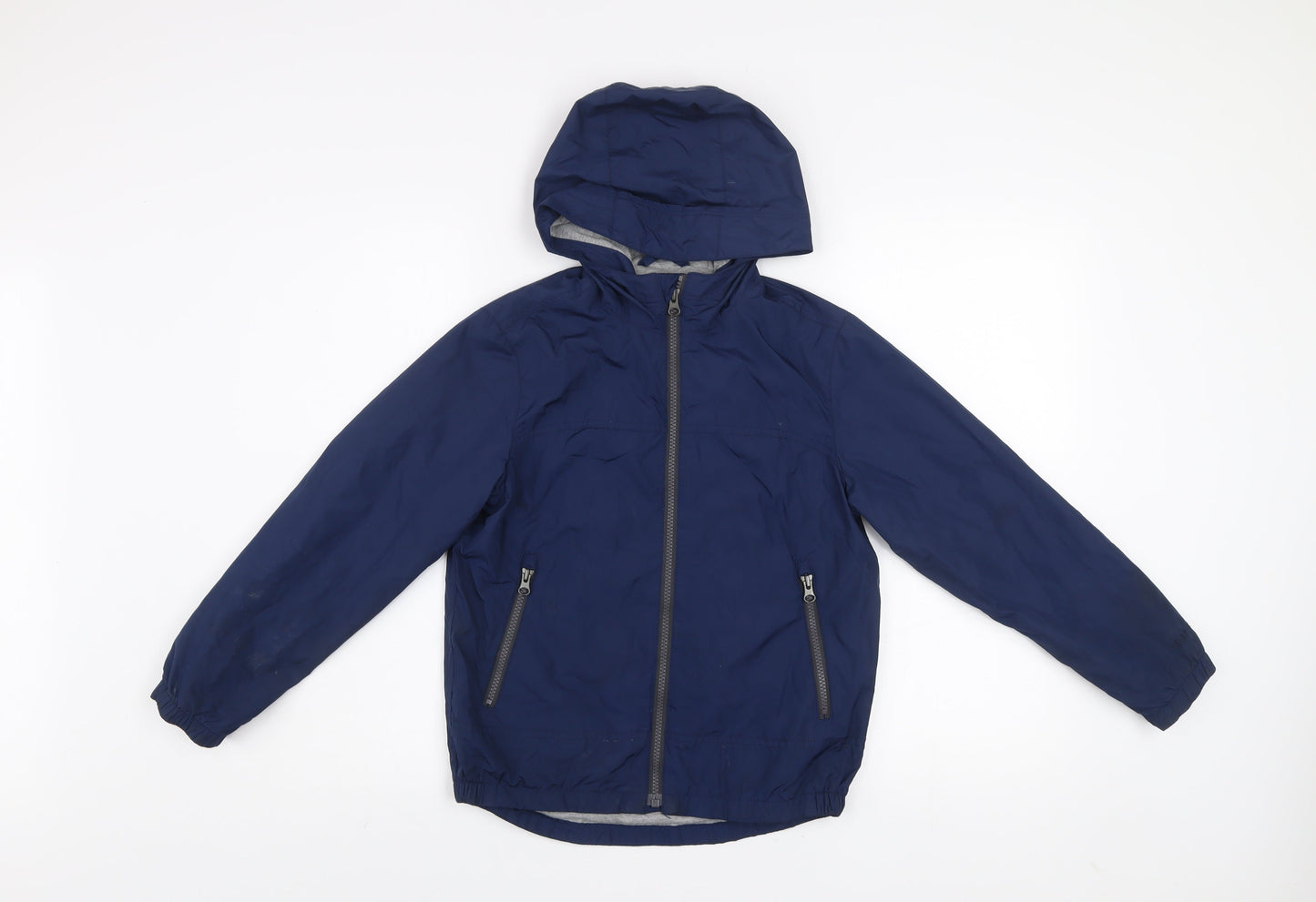 GAP Kids Boys Blue Hooded Windbreaker Jacket 8-9 Years Regular Fit