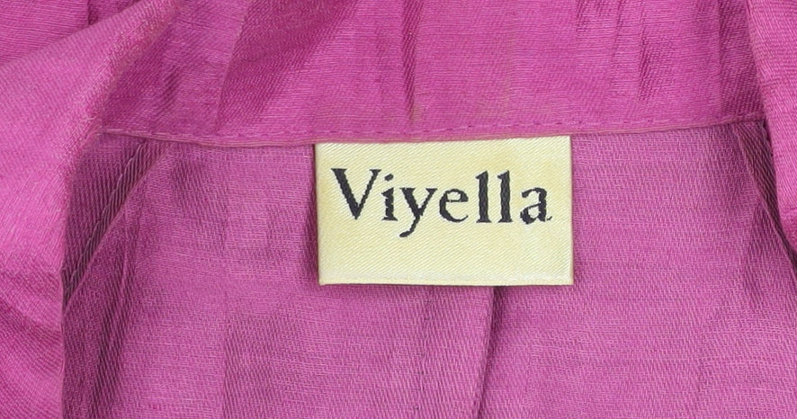 Viyella Women's Pink Linen Blend Blazer UK 12 Classic Style