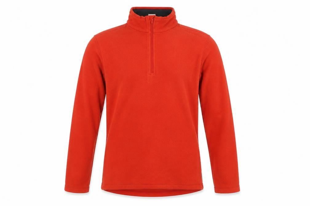 Quechua Men's Red Fleece 1/4 Zip Pullover Sweatshirt Size S