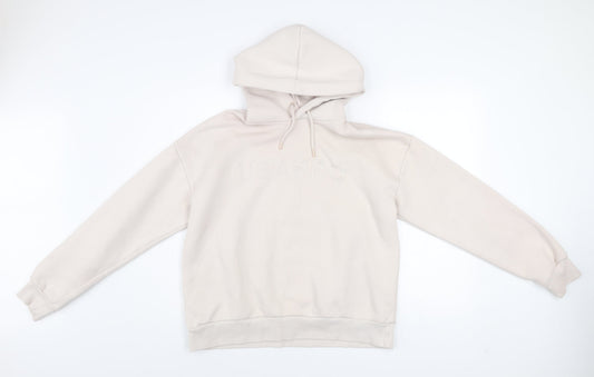 USA Pro Women's Beige Pullover Hoodie Size 12 Cotton Blend