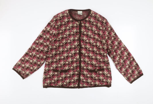 Eastex Womens Multicoloured Knit Button Cardigan UK 20