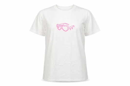 Love Island Women White Cotton Graphic T-Shirt Size S
