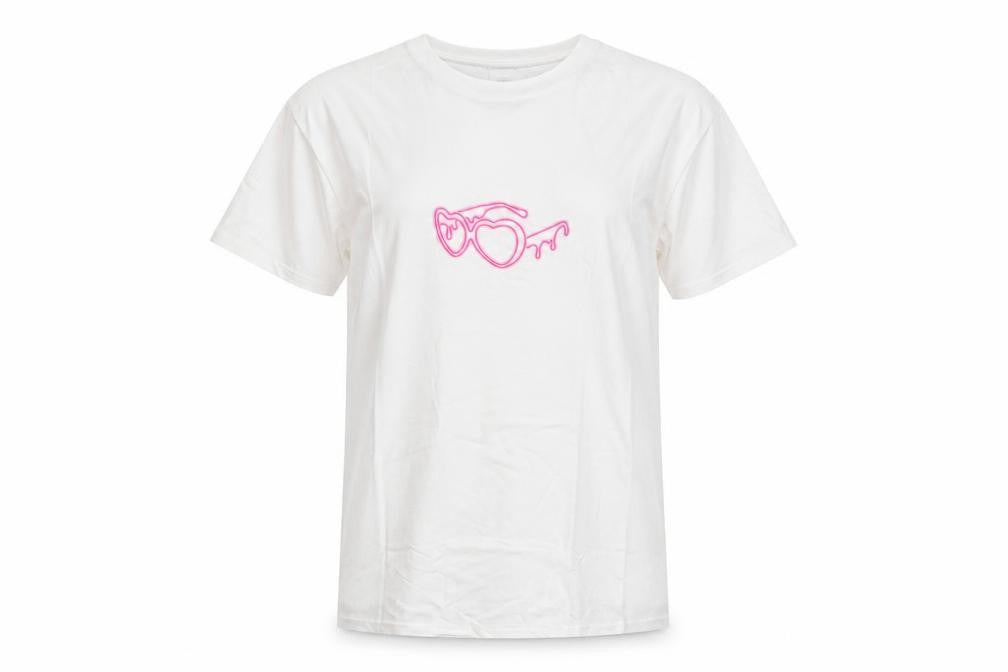 I Saw It First Women's White Cotton Love Island T-Shirt Size S