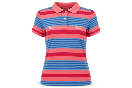 Help for Heroes Women's Multicoloured Striped Polo Shirt Size 10