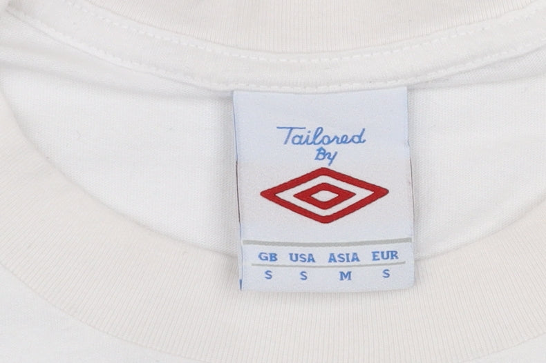Umbro Men’s White Graphic Print Cotton Short Sleeve T-Shirt Size S