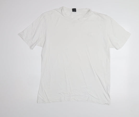 Hugo Boss Men's White Cotton Regular Fit Short Sleeve T-Shirt XL