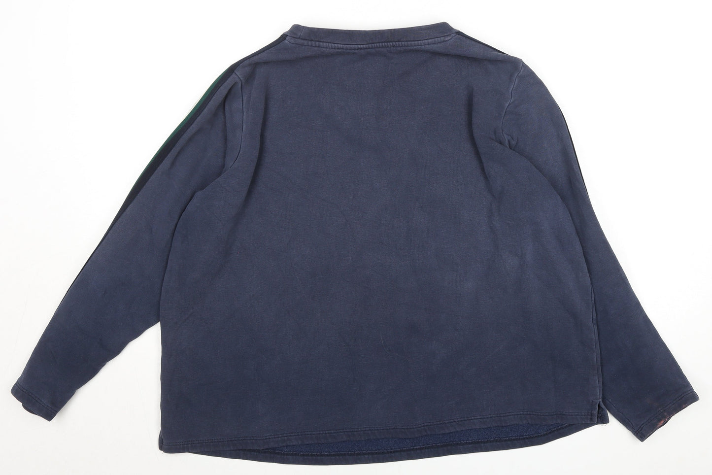 Marks and Spencer Men's Blue V-Neck Pullover Sweatshirt Size L
