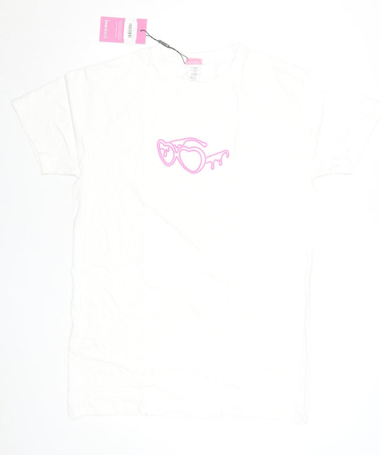 I Saw It First Women’s White Love Island T-Shirt Dress S