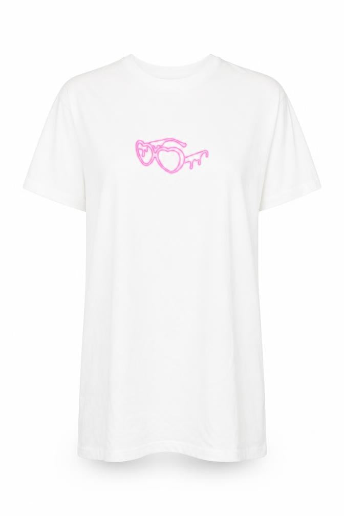 I Saw It First Women’s White Love Island T-Shirt Dress S