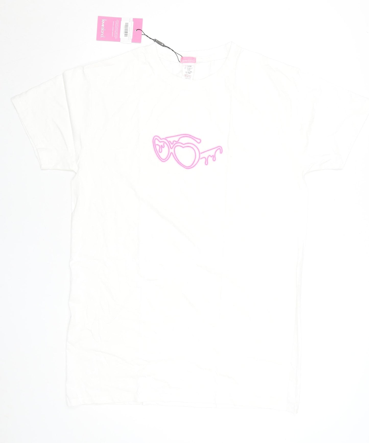 I Saw It First Women’s White S Love Island T-Shirt Dress