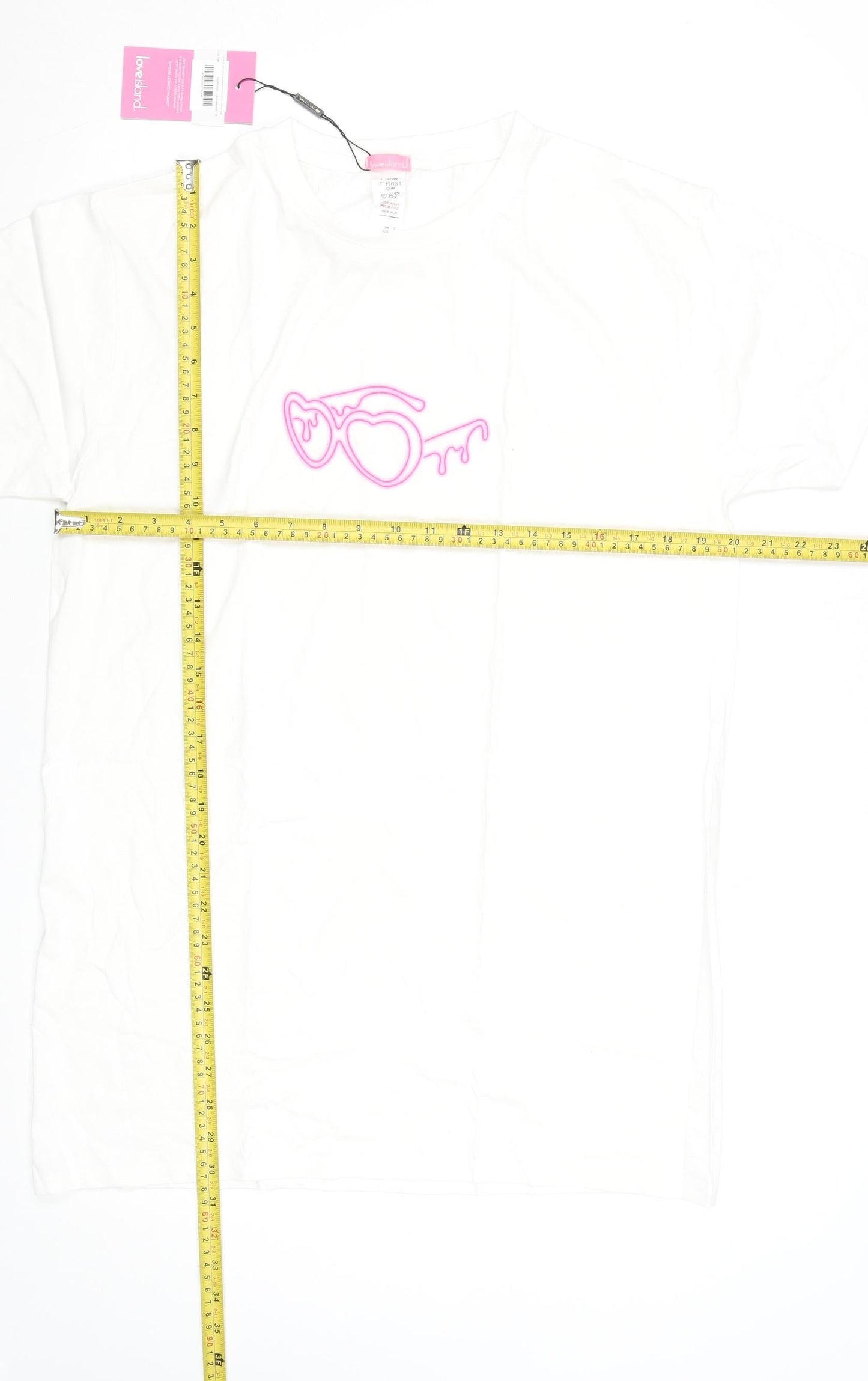 I Saw It First Women’s White S Love Island T-Shirt Dress