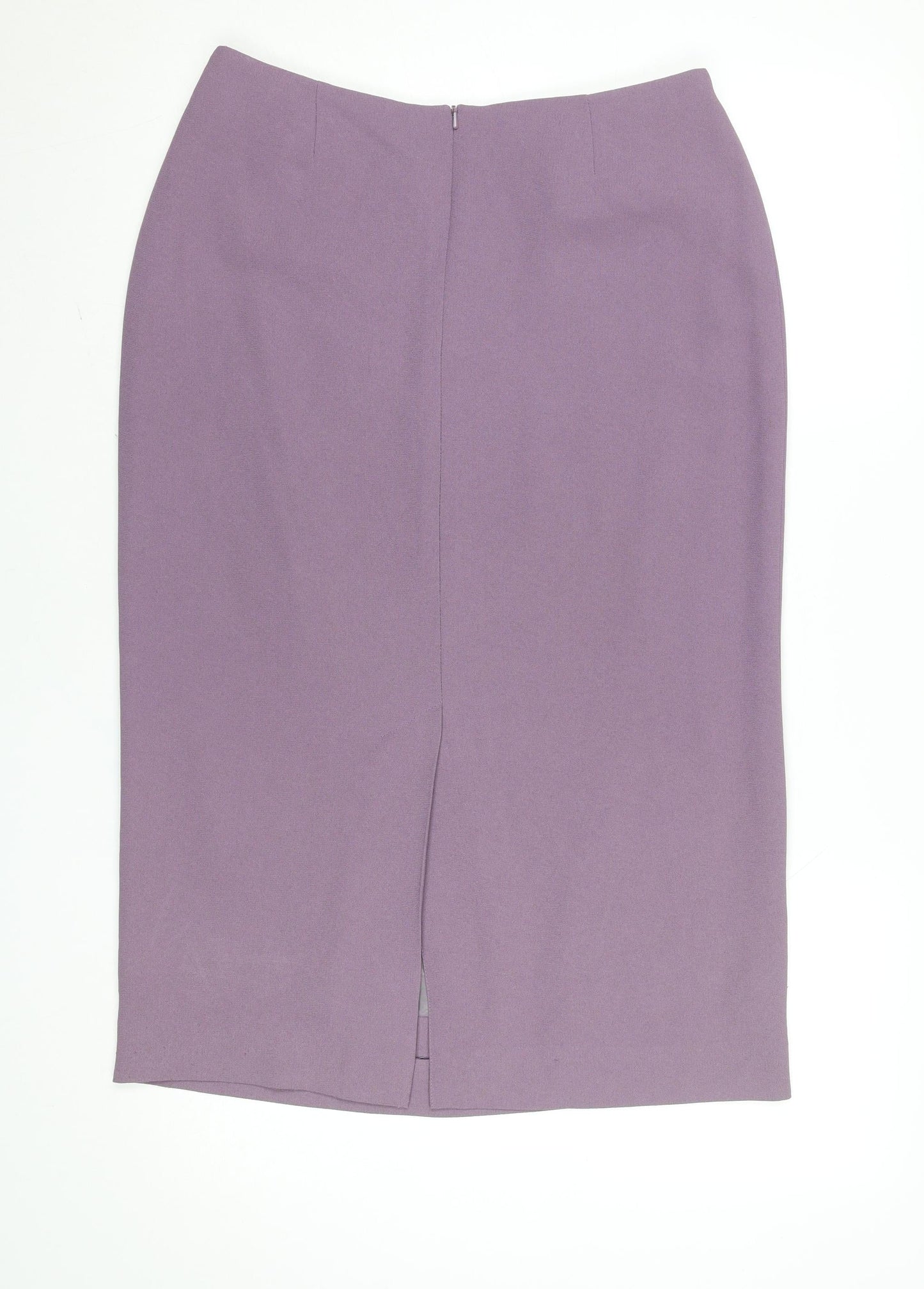 GOLD Women's Purple Pencil Skirt Size 14 Lined Knee Length Workwear