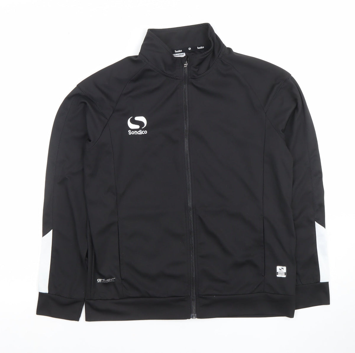 Sondico Boys Black Full Zip Hoodie Jacket Size 13 Years Optivent Training Top