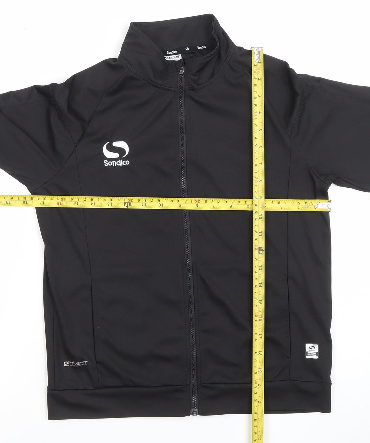 Sondico Boys Black Full Zip Hoodie Jacket Size 13 Years Optivent Training Top