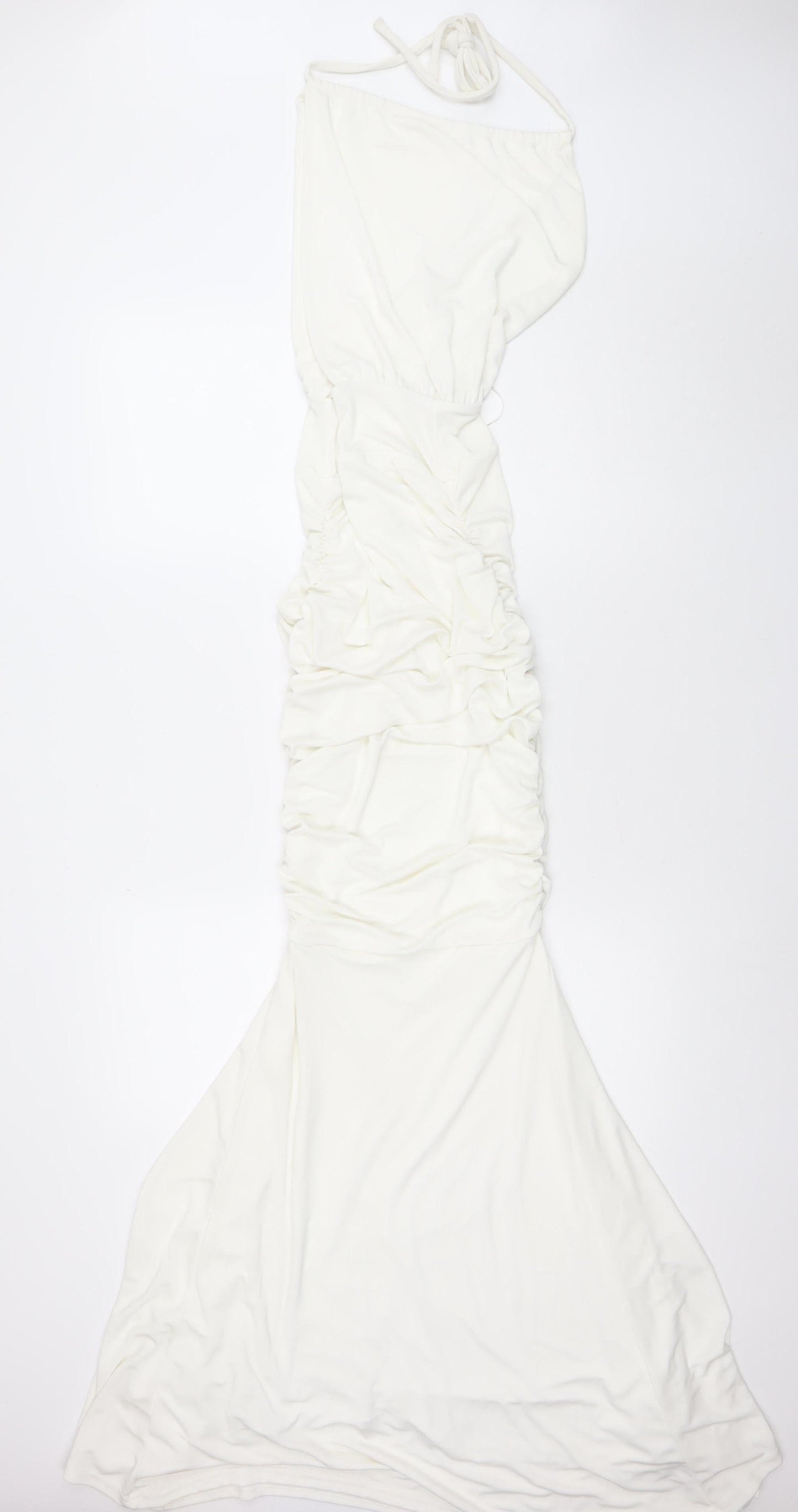 Honor Gold London Women White S Mermaid Maxi Ruched Formal Dress