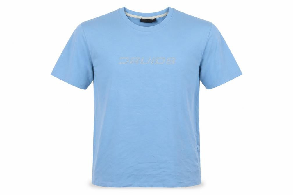 Druids Men's Blue Regular Fit Cotton Crew Neck T-Shirt Size S