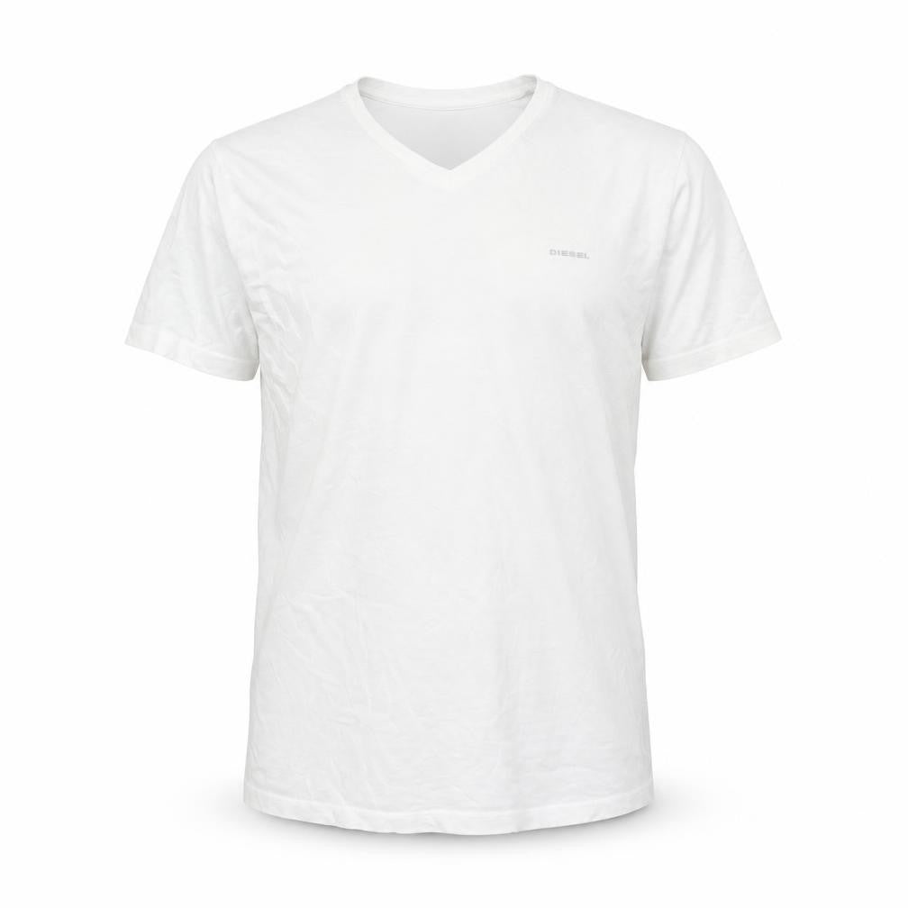 Diesel Men's White XL Cotton Crew Neck Short Sleeve T-Shirt