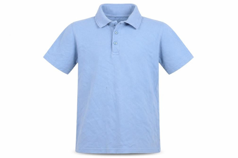 St. Bernard Boys Blue Cotton Polo Shirt 10-11 Years Button-Down Collar