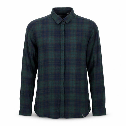 Superdry Men Green Blue Plaid Button-Up Shirt Size S Viscose