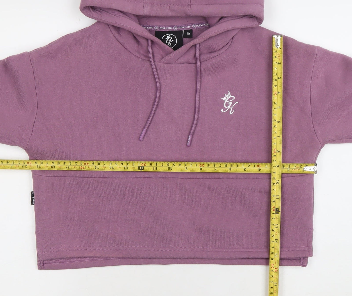 Gym King Women Purple Cropped Pullover Hoodie Size 10 Cotton Blend