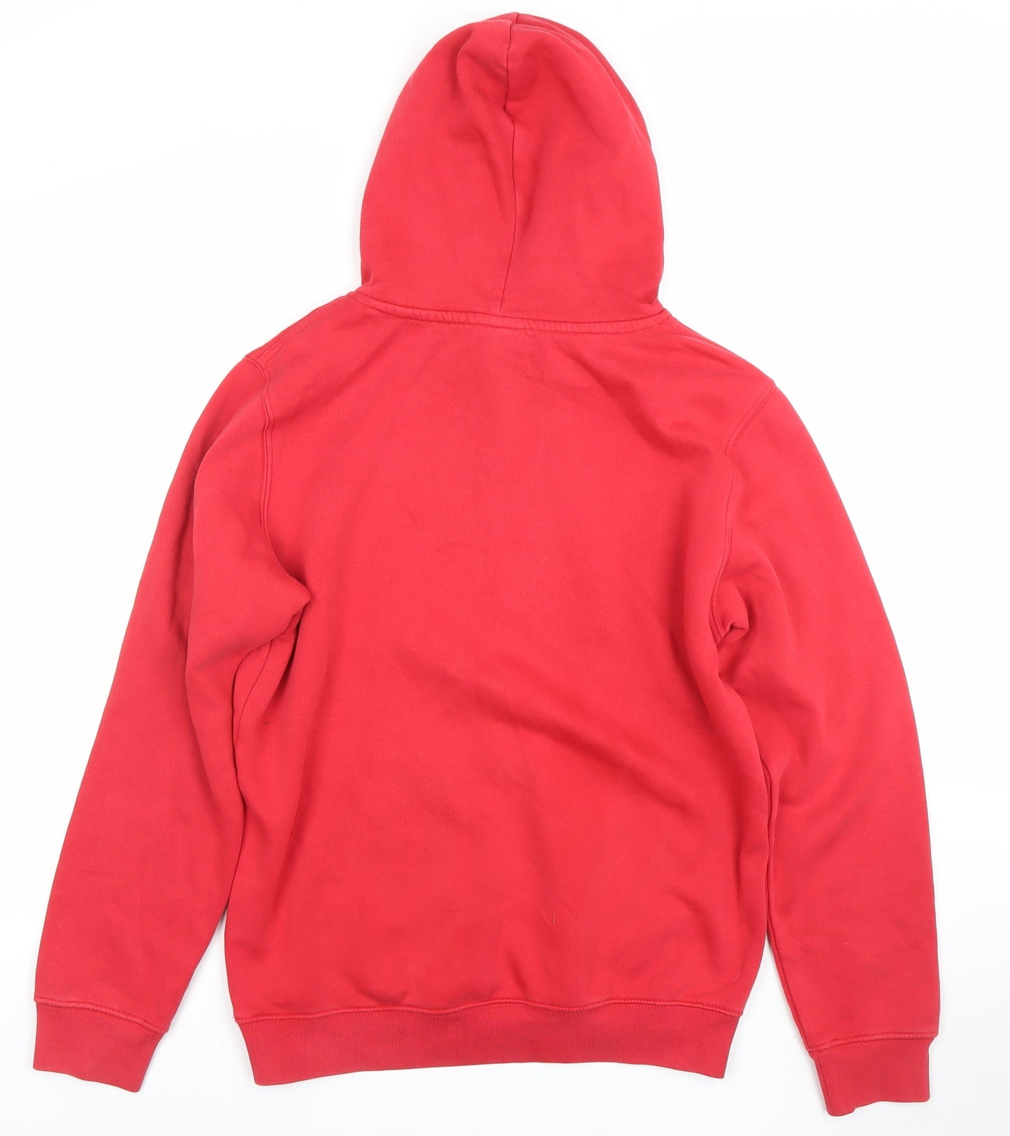 Champion Mens Red Pullover Hoodie Small Logo Fleece Sweatshirt
