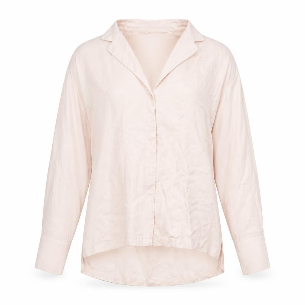 Selected Femme Women’s Ivory Button-Up Cotton Shirt Size 6