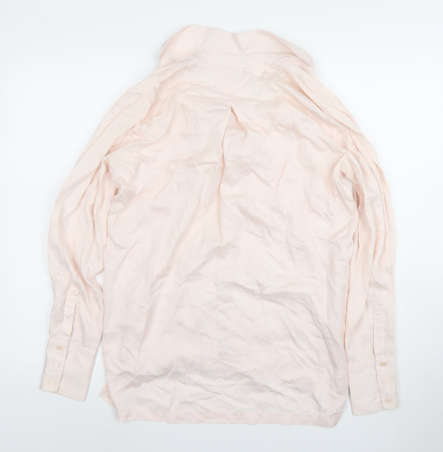 Selected Femme Women’s Ivory Button-Up Cotton Shirt Size 6