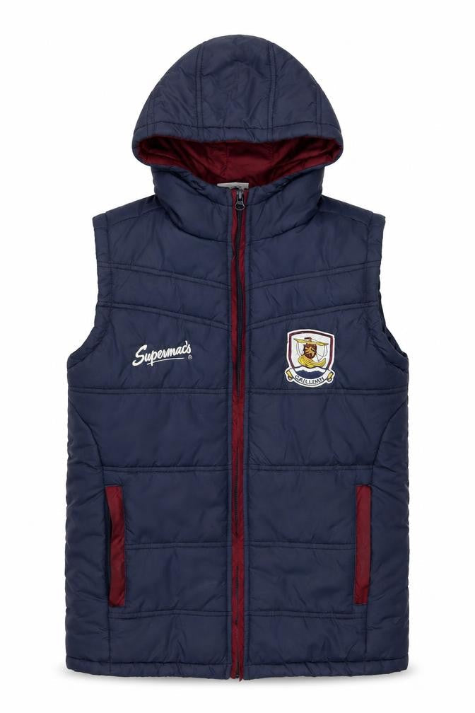 PowerSports Boys Blue Hooded Puffer Jacket 11-12 Years Sleeveless