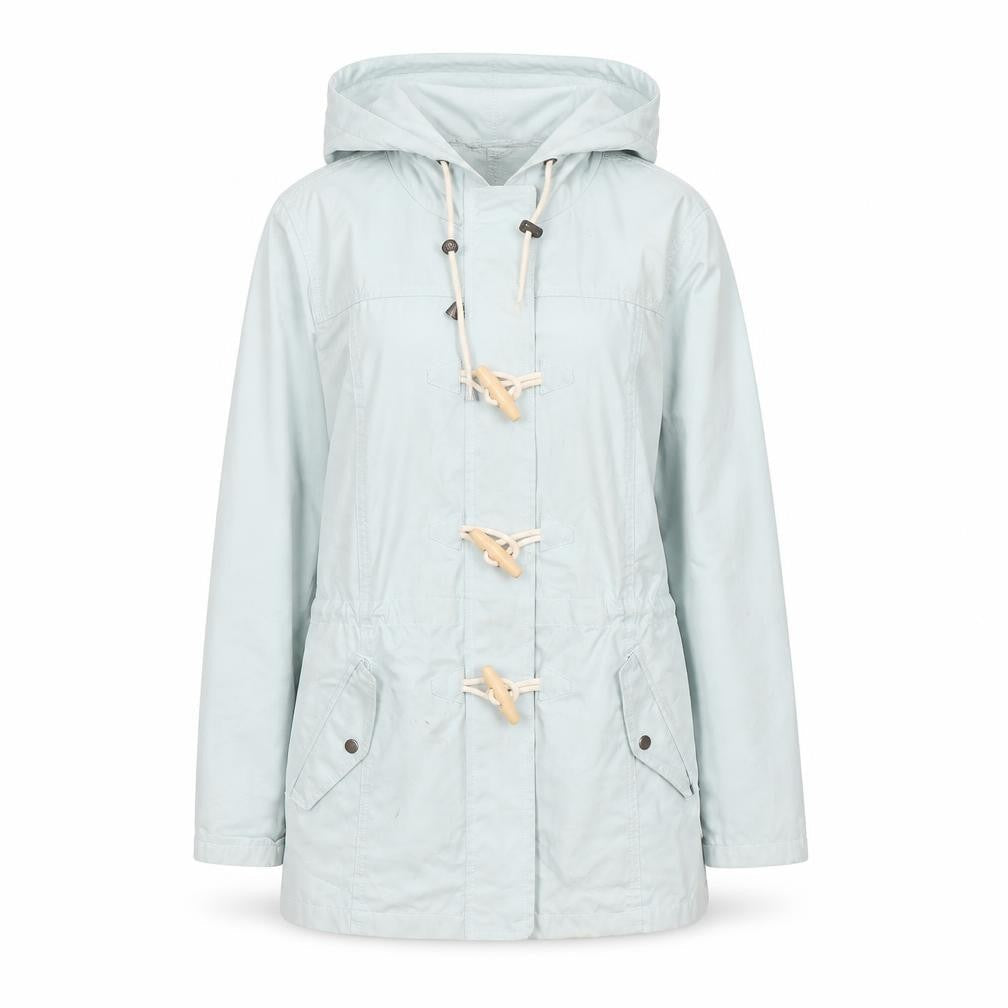 FatFace Women's Blue Hooded Toggle Parka Jacket UK 10