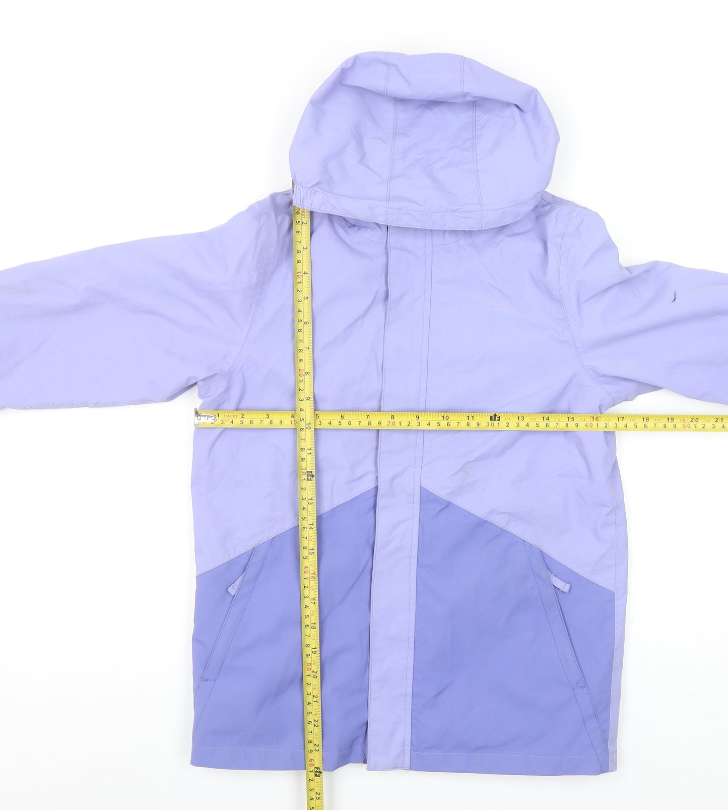 Mountain Warehouse Boys Purple Hooded Rain Coat Jacket 11-12 Years Waterproof