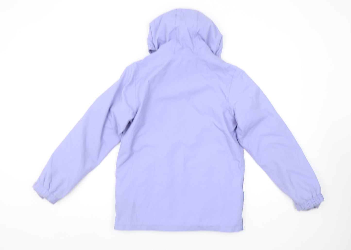 Mountain Warehouse Boys Purple Hooded Rain Coat Jacket 11-12 Years Waterproof